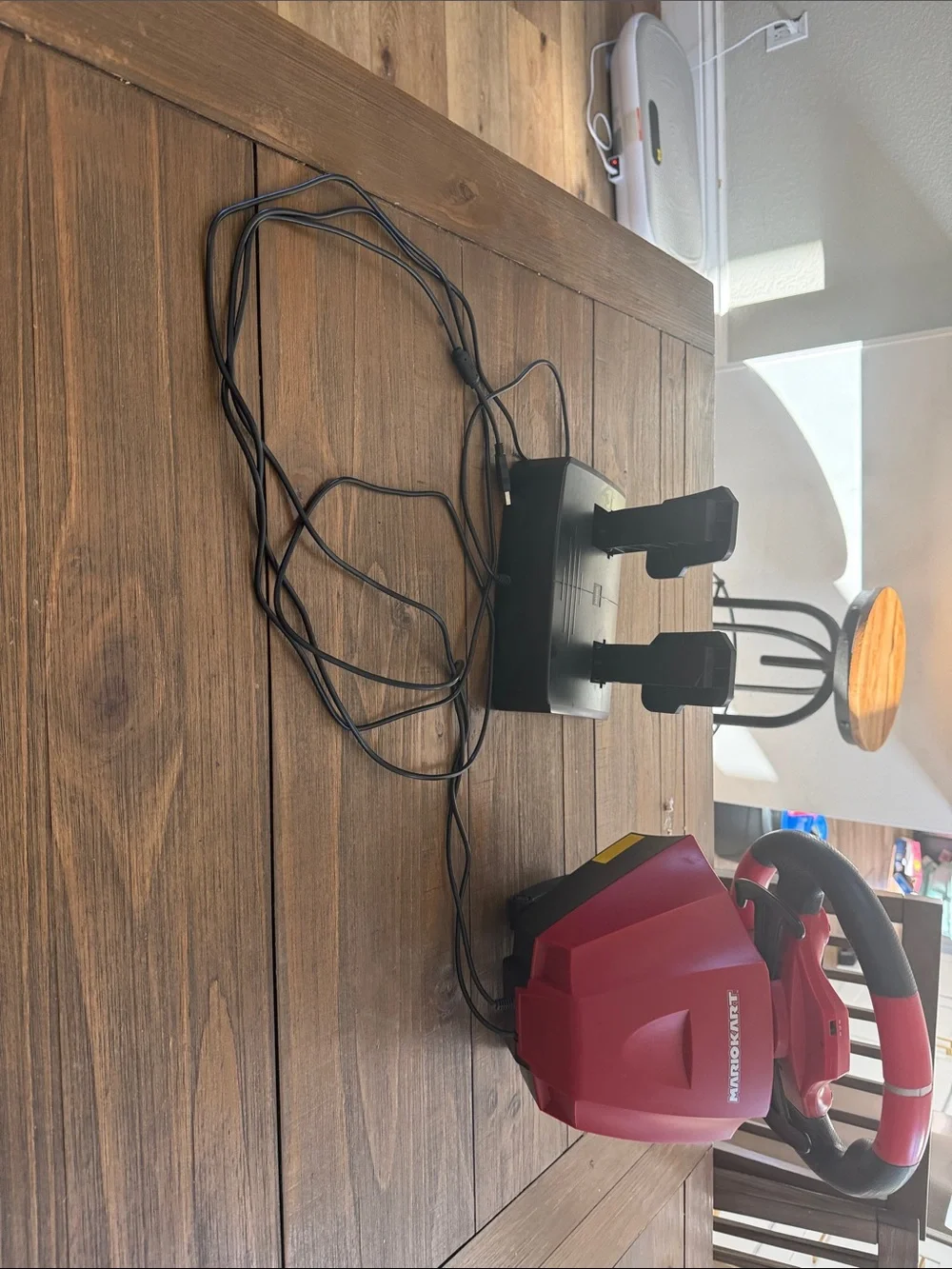 Nintendo Red and Black Mario Racing Wheel with Pedals